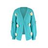Damen Casual Fashion Bequeme Blumen Strickjacke Ärmel Langarm Street Trend Strickpullover
