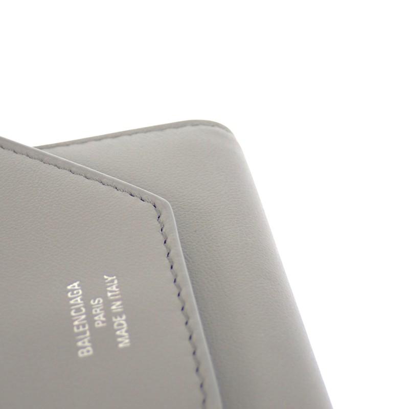 BALENCIAGA  7861732AABX1164 Tri-fold wallet gray/blue Calfskin Women