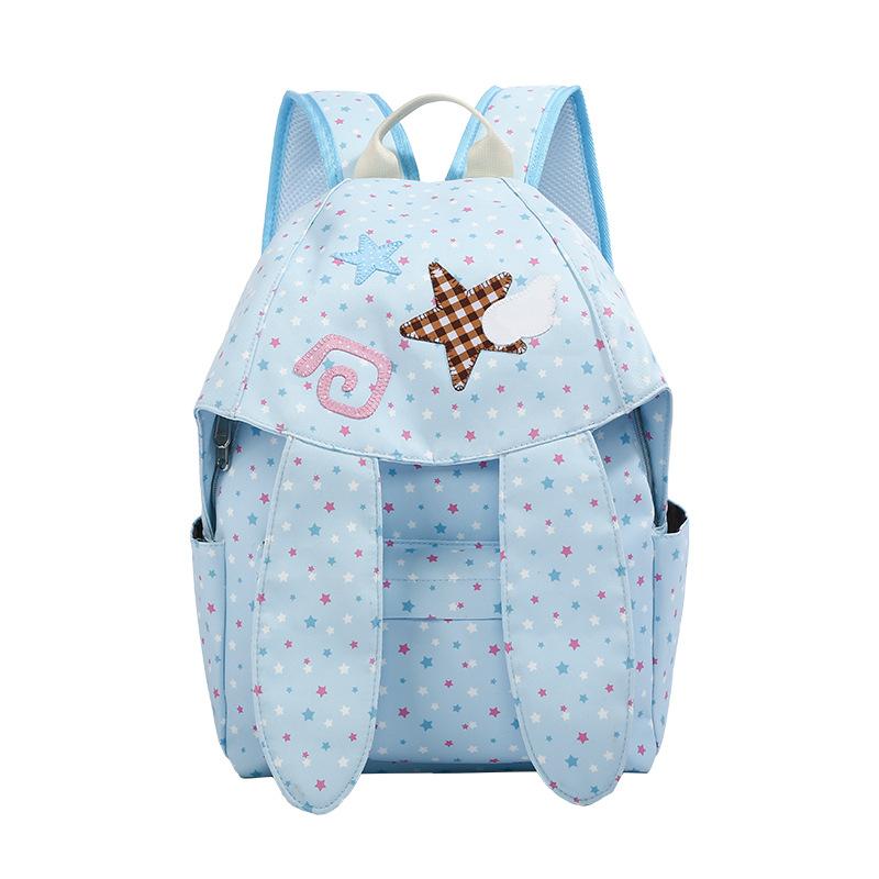 Schoolbag Fashion Personality Cute Girly Style Backpack Female Student School Bag Cartoon Embroidery Rabbit Ears Backpack Lightweight Bag