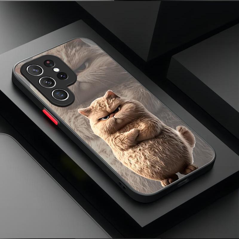 Lovely Black White Cat Matte Phone Case For iPhone 17 16 16e 15 14 13 12 Mini 11 Pro XS Max XR X SE 2022 8 7 Plus Cover