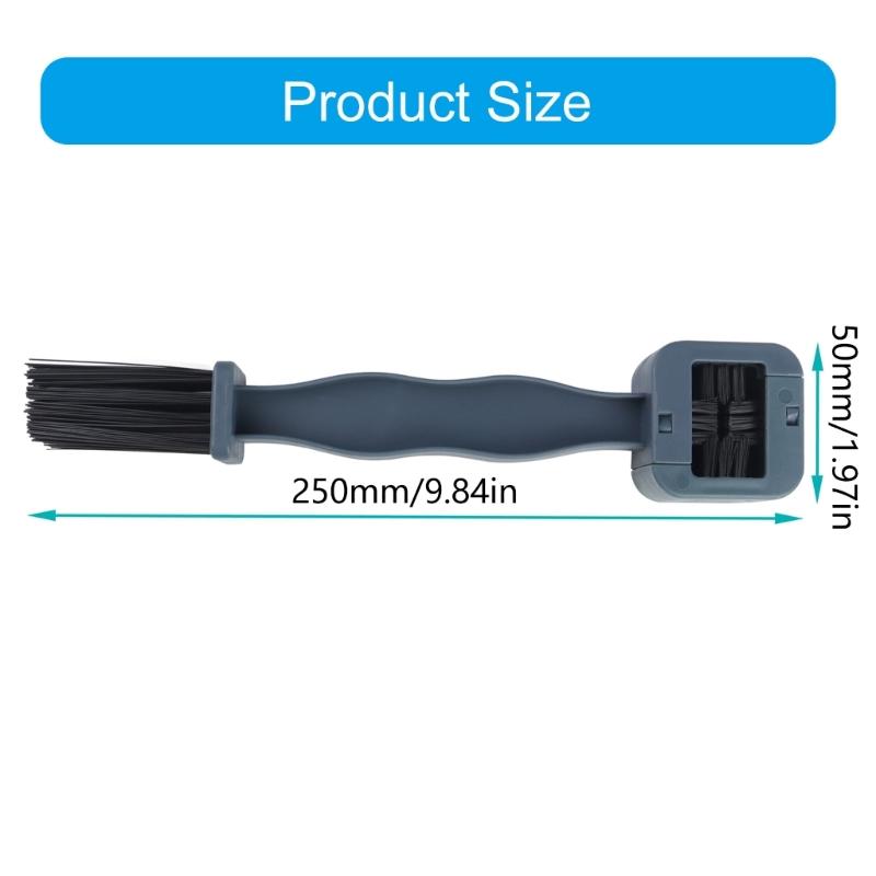 Multifunctional Chain Cleaner Features Tail Brush for Sprocket Maintenance Light Weight Design Chain Cleaning Brush