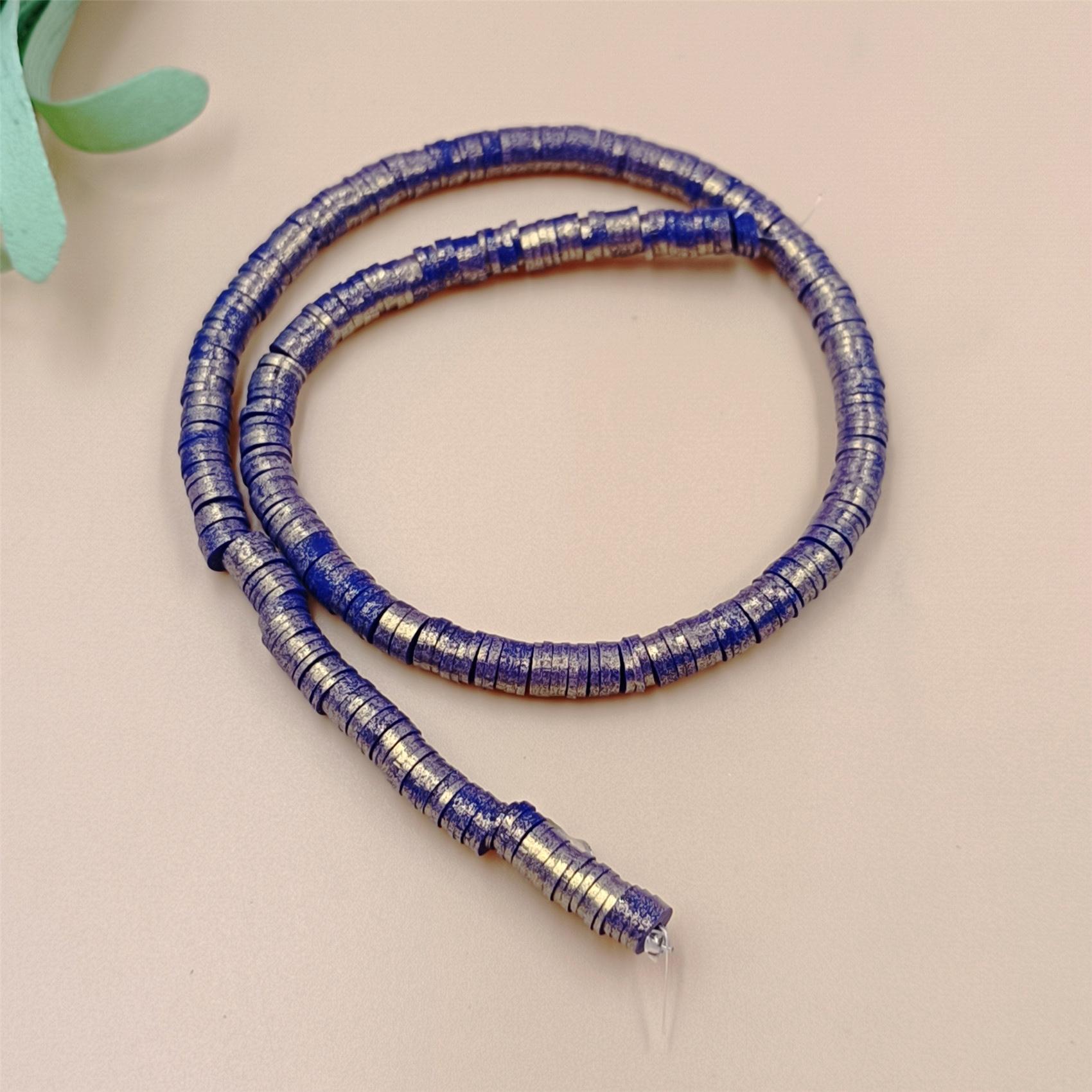 

1 нитка, 350 шт., перламутровый порошок, мягкая керамика, 6 мм, бусины, 7 цветов, для изготовления ювелирных изделий, ожерелья, браслеты, перламутровые украшения, аксессуары 1String/About350PCS 6mm синий