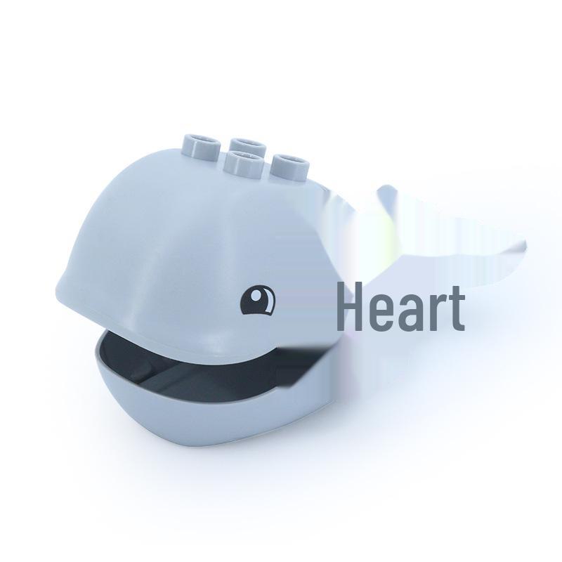 Marine Animal Building Block Accessories: Large Penguin, Crab, Seahorse Plastic Toys