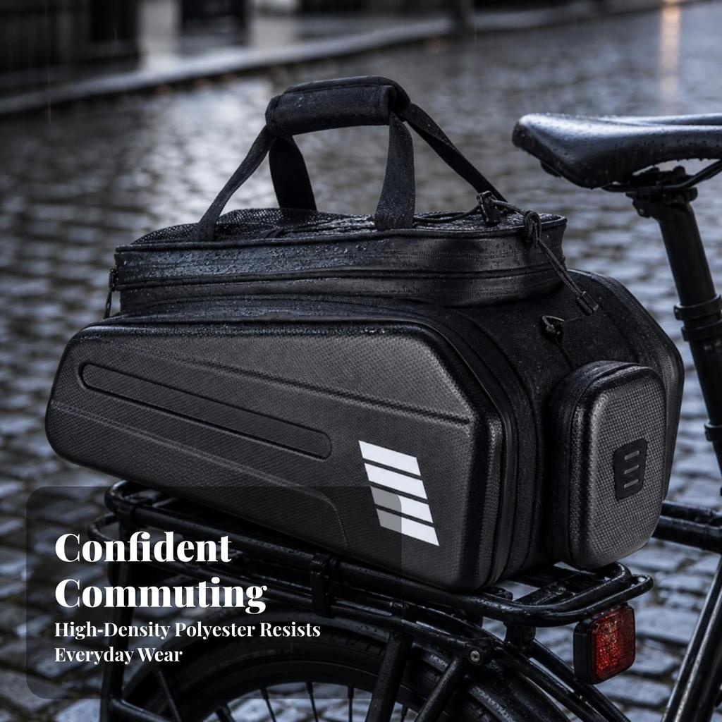 Electric Bike Trunk Bag Structured Easy To Install for Cyclists