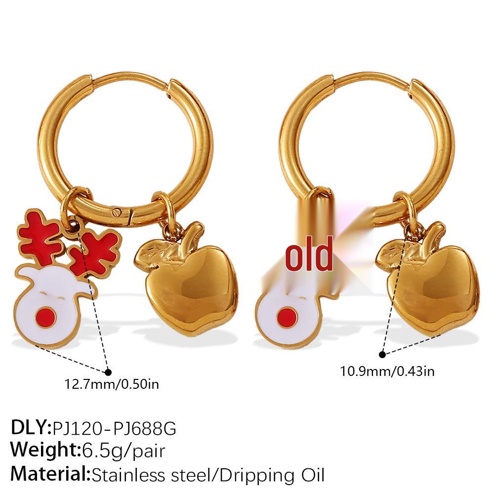 18K Gold Plated DIY Lebkuchenmann Ohrringe - Festliche Weihnachts Kollektion