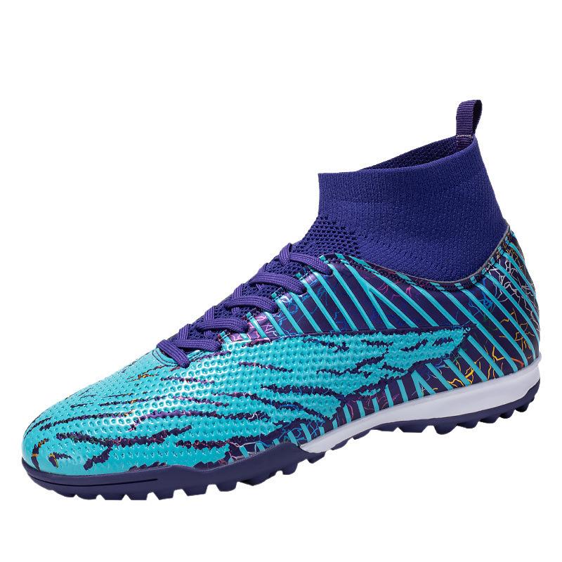 New Spot European Cup Football Shoes Men's High-top Broken Nails Adult Land-making Training Sports Shoes