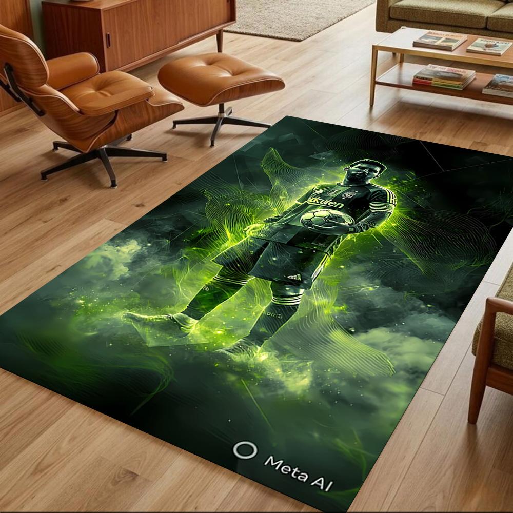 Argentina Messi Celebration Carpet Design for Living Rooms Dining Room Study Room Game Room Antislip Carpet Anime Office Decor