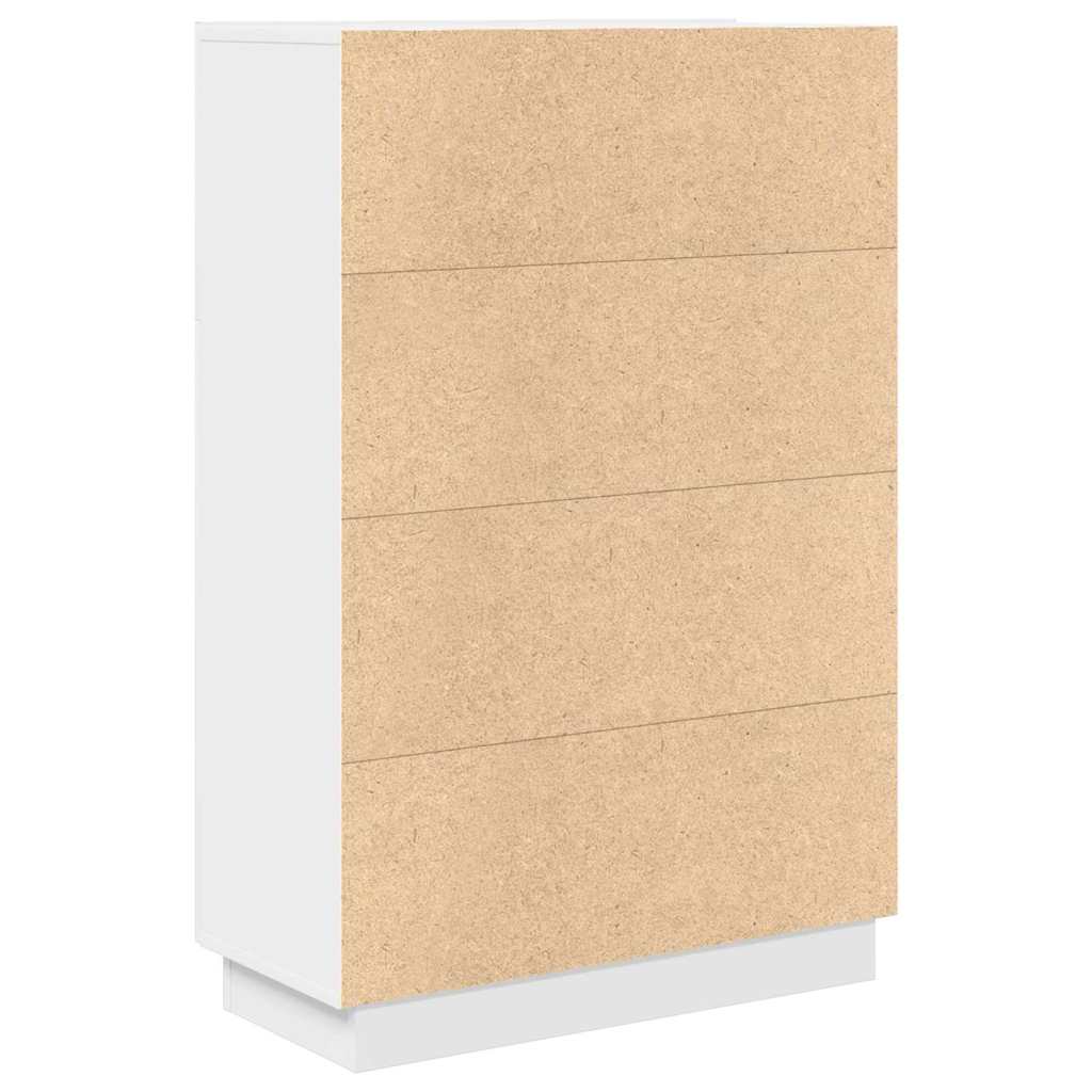 White Desk with Door 71.5 X 31.5 X 106.5 Cm Particleboard