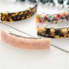 Tortoise Shell Pattern Curved Hair Barrette High Gloss Surface Mottled Texture Professional Elegant Side Pin Styling Accessory