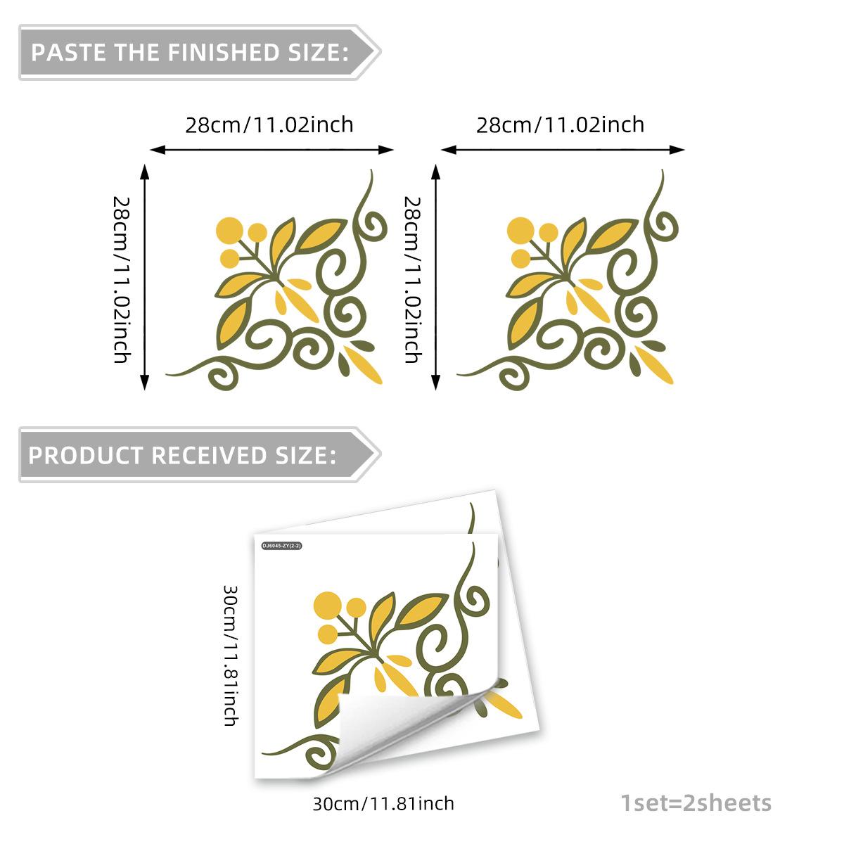 

Dj6045 Creative And Simple Diagonal Flower Glass Sticker Static Sticker Double-Sided Visual Pattern Window Glass Sticker Static Sticker