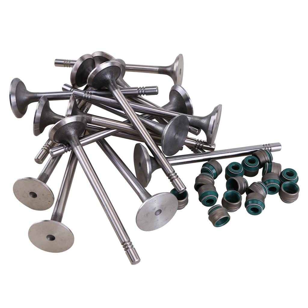 8pcs Exhaust Valves & 8pcs Inlet Valves &16pcs Oil Seals Compatible for VW Skoda 2.0 TDI