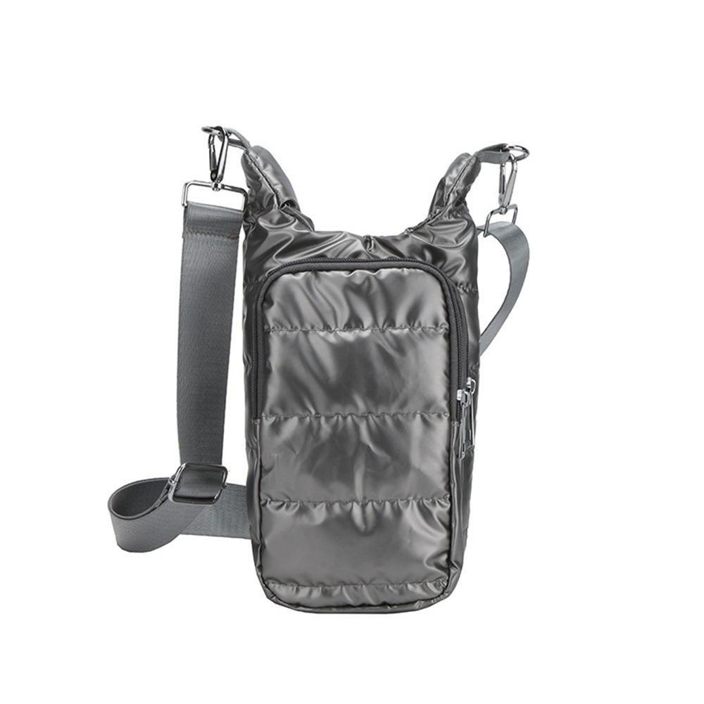 Winter Portable Water Bottle Bag Adjustable Shoulder Strap Waterproof Cup Insulated Protective Cover Shoulder Bag Durable