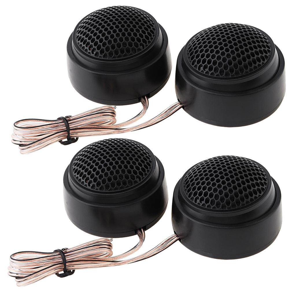 4 Stück Universal 1000W Hocheffiziente Mini Dome Hochtöner Lautsprecher für Auto-Audiosystem Schwarz