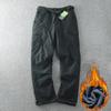 Tooling Pants Thick Waterproof Fleece Cargo Pants Men Women Winter Outdoor Multi-pockets Loose Straight Overall Trousers