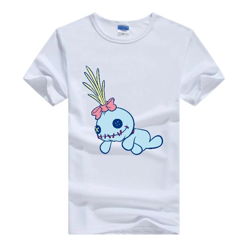 Casual Disney Cartoon Woman T-shirts Lilo Stitch Gothic Blouses Y2K Streetwear Tops Stich Grunge Men Clothing Summer Hippie Tees