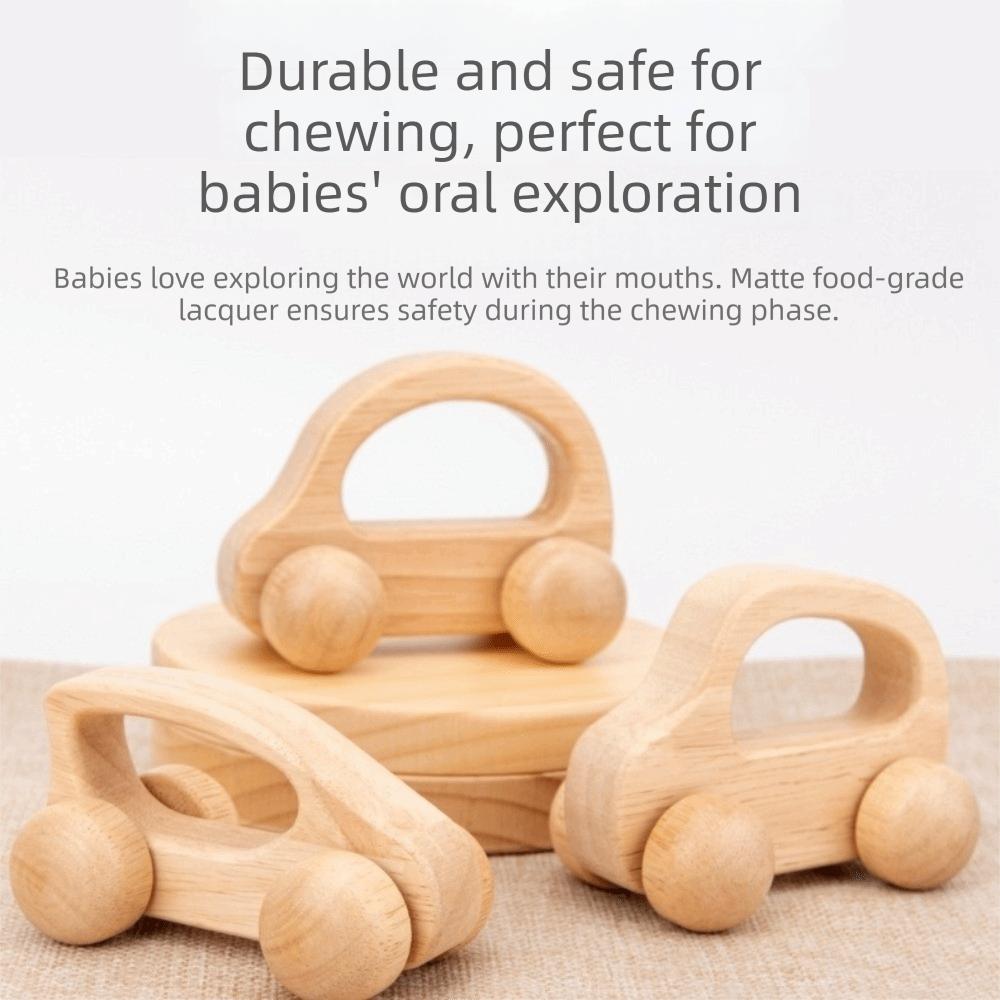 Hand-pushed Baby Wooden Toys Handmade Montessori Toys Van Stacking Blocks Children