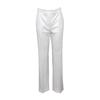 Women's IMPERIAL Iridescent White Shiny Tailored Trousers with Straight Pleats
