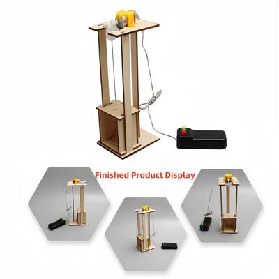DIY Wissenschaftsprojekt-Set Puzzle-Spielzeug Kreative Bildung DIY Detaillierte Anleitung Elektrischer Aufzug Modell Geschenke für Kinder Erwachsene