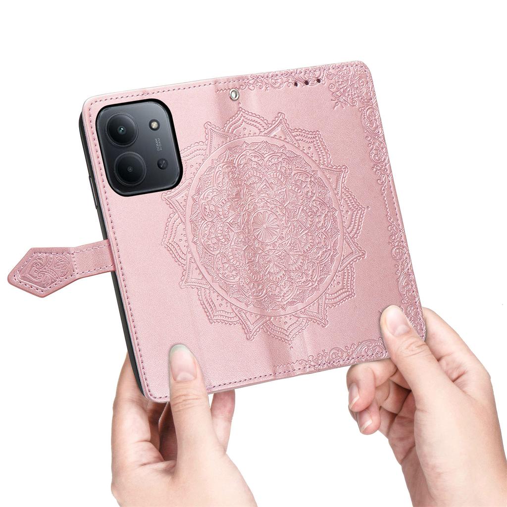 Wallet Case For Xiaomi Poco C85 4G (173mm) / Redmi 15C 4G (EU) (173mm) / 15C 5G (EU) (173mm) Mandala Flower Leather Phone Cover Stand