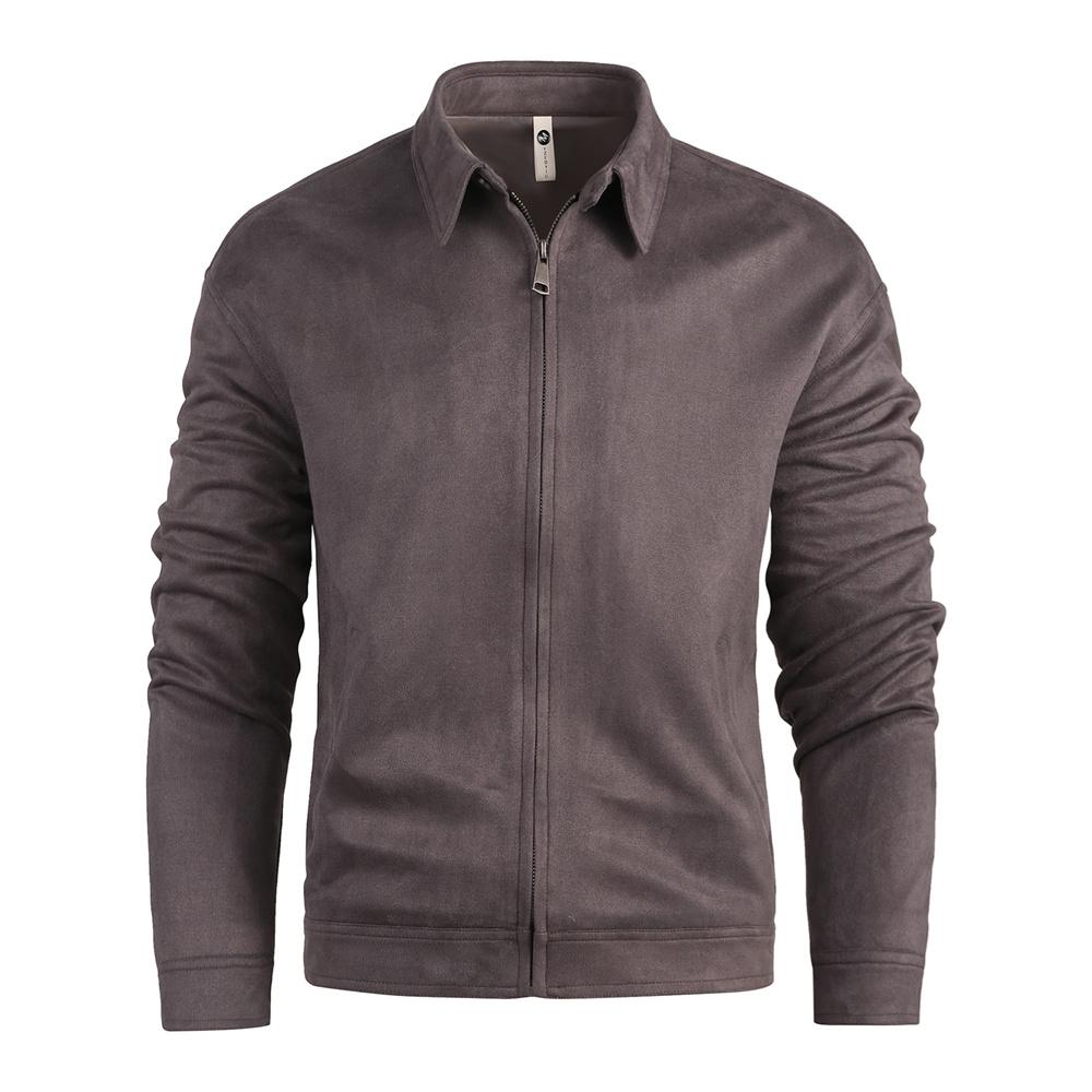 King Billion Original Design Suede Jackets for Men Sold Color Turn Down Collar Autumn Winter Coat Warm Windbreaker Slim Fit Zip Up Men's Jacket