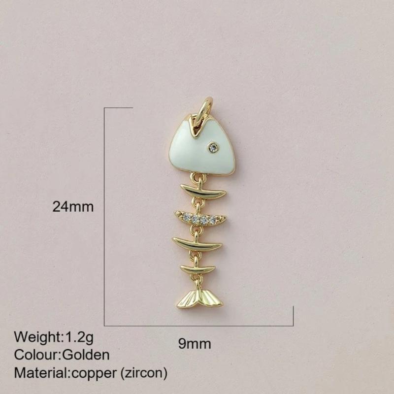 Eco-friendly Colored Enamel Fish DIY Charms Jewelry Making Accessories for Earrings Bracelet Necklace Craft