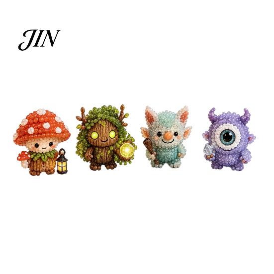 Beading Projects for Beginners Glowing Fantasy Spirits DIY Bead Kit, 3D Mini Elf Craft Set, Handmade Art Unique Gift Ideas Ornament with Instruction,