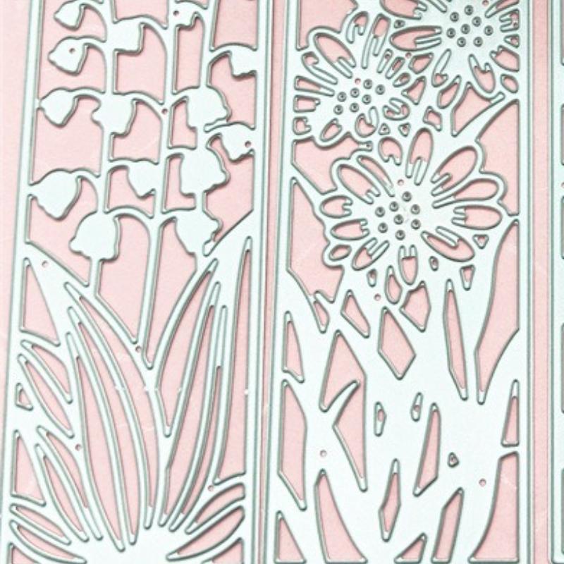 Vier rechteckige Lesezeichen Scrapbook Kohlenstoffstahl Metallmesser Stanzform DIY Prägung Ätzmesser Schneiden