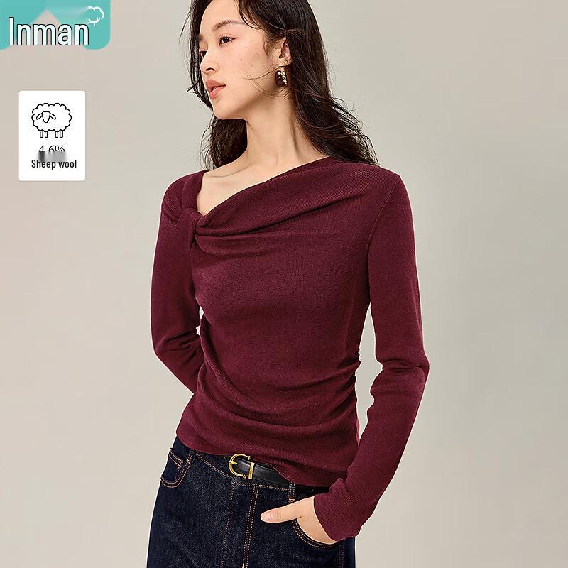 

INMAN Women s French Asymmetric Knit Top S