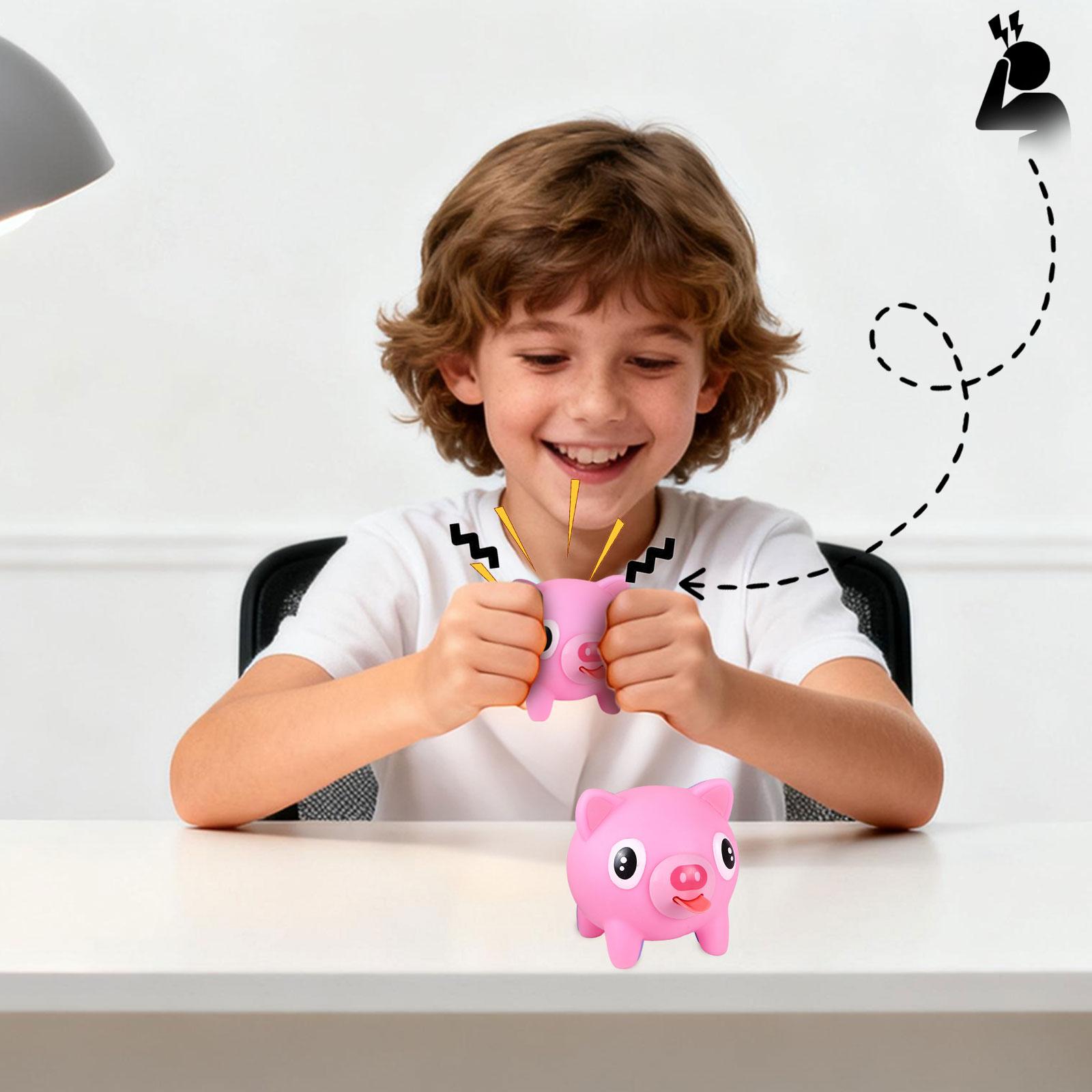 Spellen Worst Stem Varken Speelgoed Geluid Plakken Tongen Kinderen Pop Piepen Knijpen Angst Stress Piepend Stressspeeltje Prospector