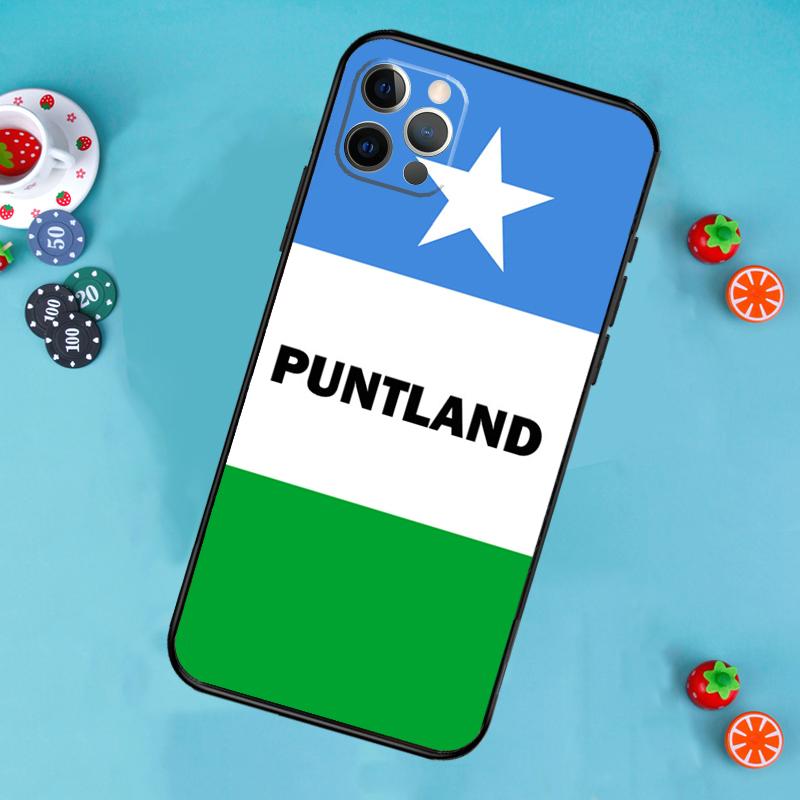 Puntland State Somali Flag Phone Case For iPhone 17 Air 13 16 15 11 12 14 Pro Max 13 12 mini 15 16 Plus 16e Cover Funda