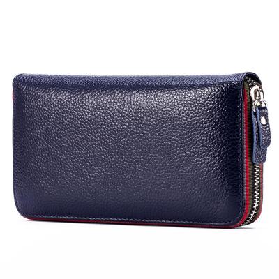 Genuine Leather Women's Long Wallet - Top Layer Cowhide Casual Clutch