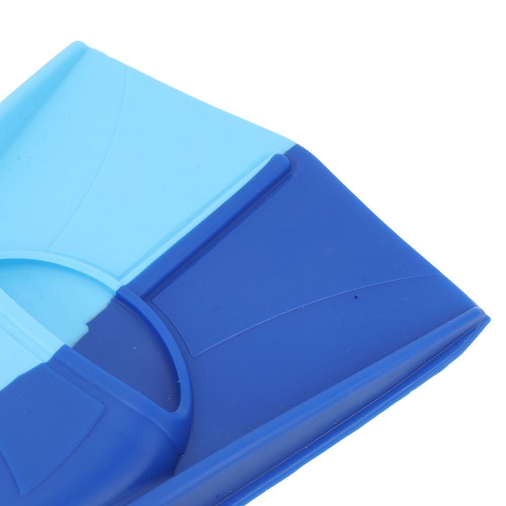 2PCS Blue Swimming Training Flippers Silicone Swim Training Fins for Diving Breaststroke