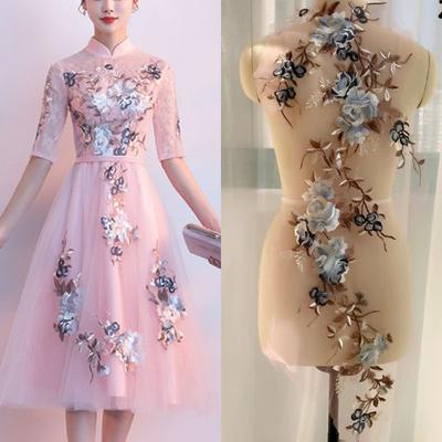 Color Contrasting Lace Three-Dimensional Flower Dress Lace Stage Handmade Diy Jewelry Clothing Embroidery Decal