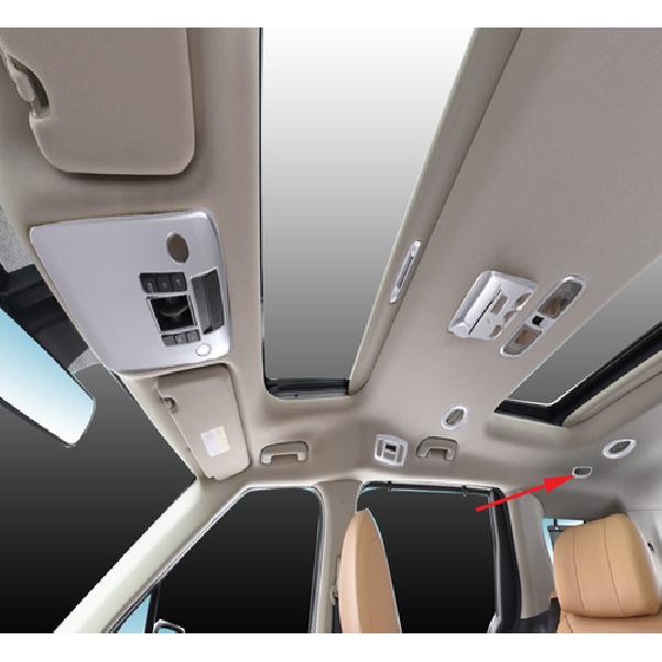 Rear Roof Reading Lamp Frame Decor Trim For Kia Carnival 2022-2023 Matte Silver