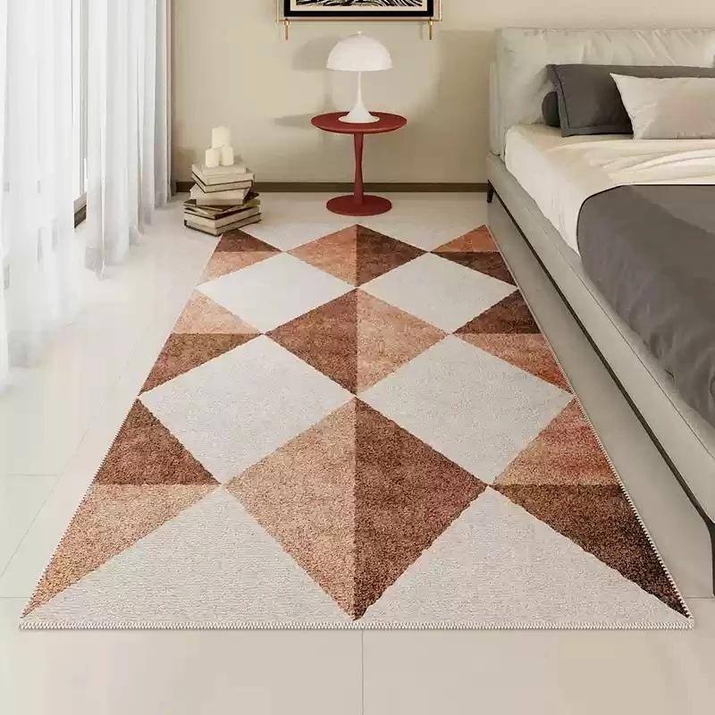 Cute Bedroom Headboard Rug Creative Girl Room Living Room Bedroom Sofa Modern Colorful Striped Soft Mats Home Decoration Retro
