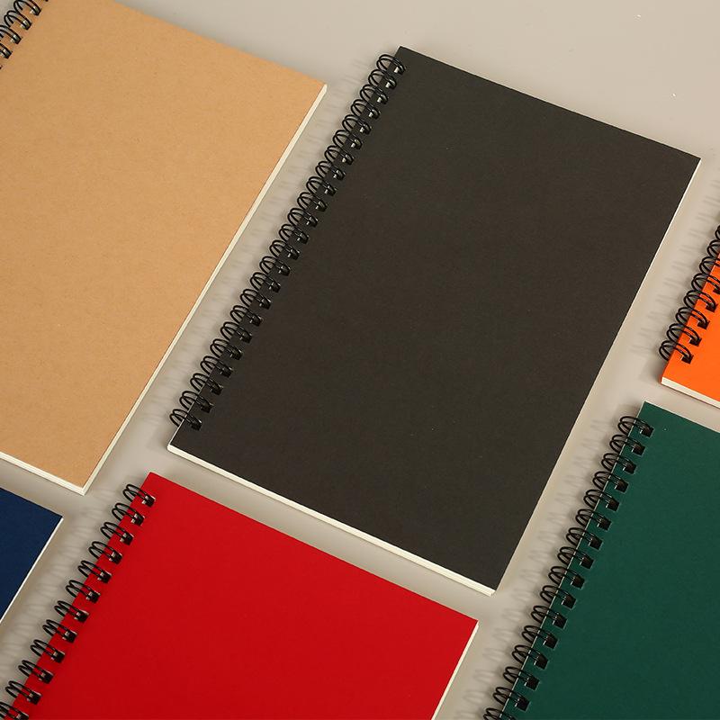 A5 Color Spiral Notebook with Custom Printable Logo and Creative Sticky Notes Planner