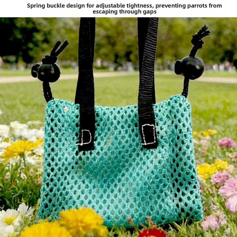 Breathable Parrot Walking Bag Anti-Fly Adjustable Strap Portable Bird Carrier with Harness Anti Escape Parrot Vest Carrier