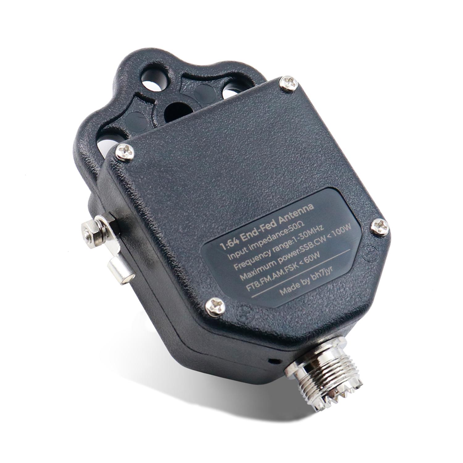 

1:64 Balun for 4-Band 8-Band End Fed Antenna Range 1-30MHz Power 100W (PEP) for Frequency Point with Talent чорний