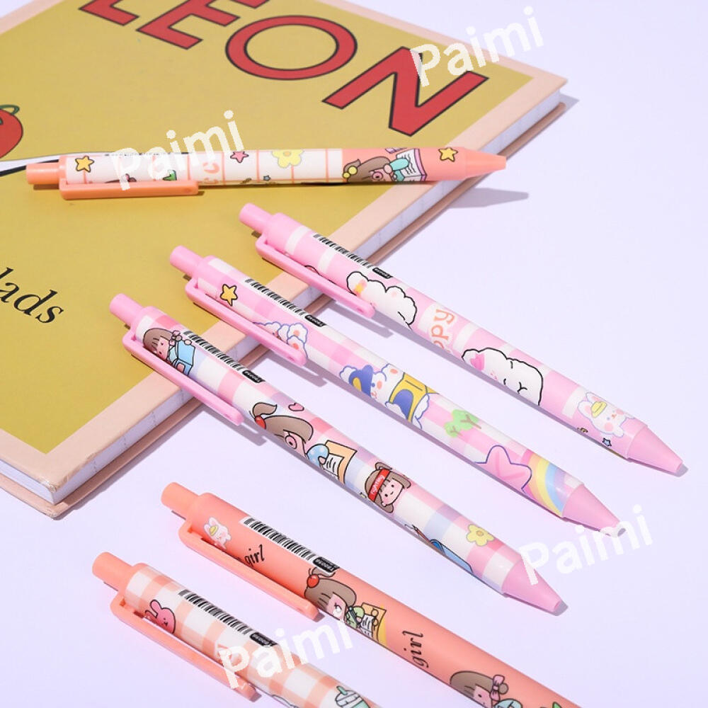 Pastel Pink Ergonomic Press Mechanism Gel Pen, No Smudge Smooth Writing Design, For Teens School Office Daily Use