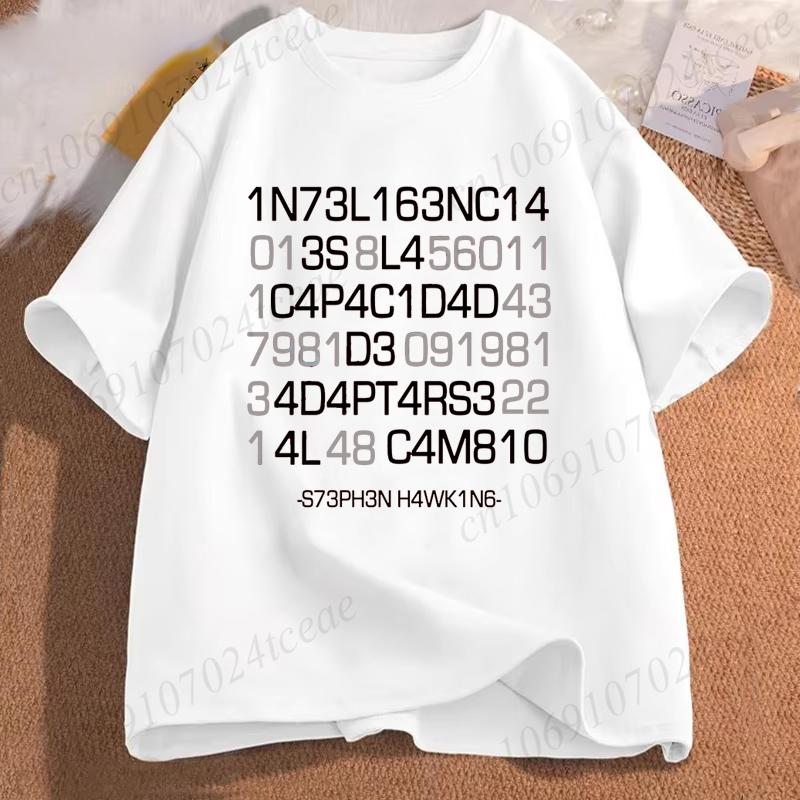 

T Shirt Funny Inteligencia Spanish Geek T-shirts Oversized Unisex Tees Intelligence Is The Ability To Adapt To Change Tee Tops 5XL різнокольоровий