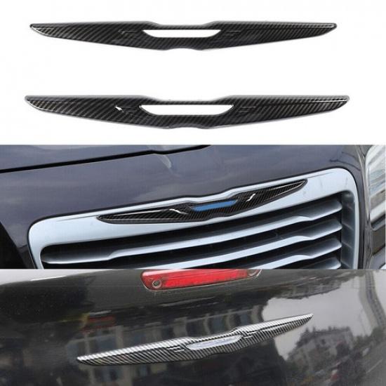 Car Front Grille Tailgate  Emblem Decor Cover Trim Kit For Chrysler 300 15+