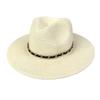 European And American French Straw Chain Sunshade Sun Protection Straw Hat Beach Vacation Sun Hat Men And Women Couple Top Hat