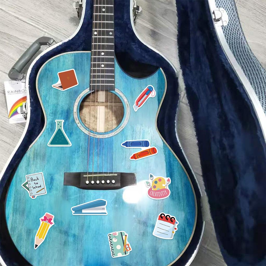 50 Cartoons Back To School Season Doodle Stickers Decorate Guitar Notebook Suitcase DIY Waterproof