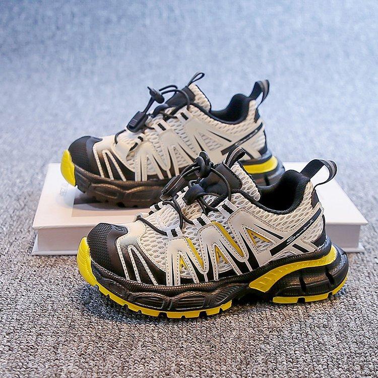 2025 new children's sports shoes spring and autumn boys casual shoes students running shoes dad shoes girls mesh shoes