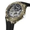 Hvide Dobbelte Tourbillon Herreure Luksus Automatiske Mekaniske Ur Gummi Sport Afslappet Sport Militær Vandtæt Ur