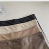 Women's 2023 Autumn/Winter Black PU Leather A-Line Short High Waist Skirt
