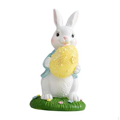 Bunny Figurine for Easter Celebration, Desktop Decoration Home