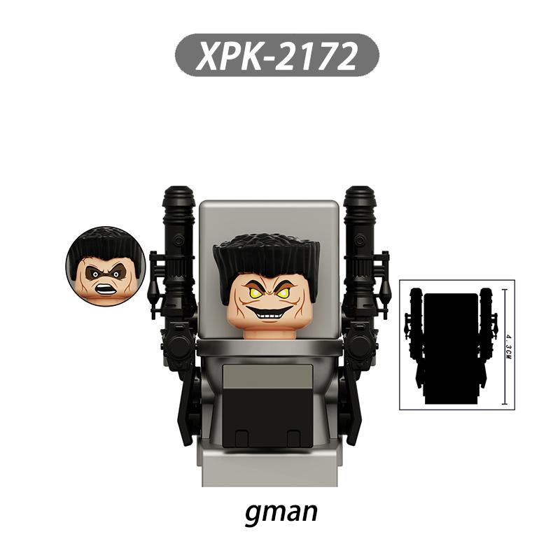 MOC Skibidi Toilet Man Vs Monitor Building Blocks The Audio and Camera Man Toys For Children Christmas Birthday Gift