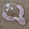 Pink Kunzite Gemstone Handmade 925 Sterling Silver Jewelry Necklace 18" KKG-443