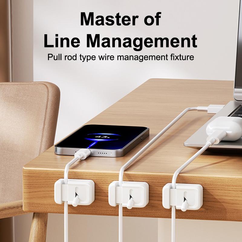 1/3Pcs Cute Cable Clip Adhesive Wire Cord Holder Organizer Winder Desk Cable Fixed Storage For Home Office Car Cable Management